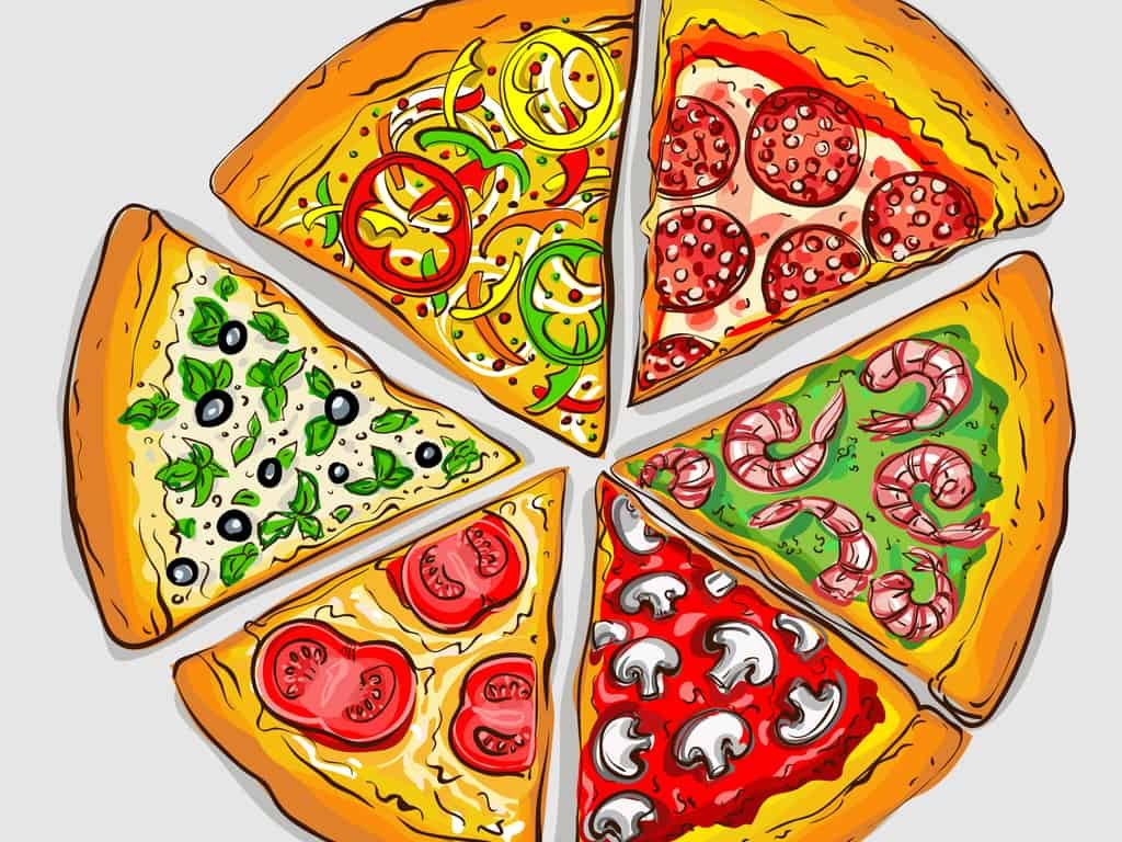 illustration of tasty pizza